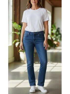 ST JOHNS BAY Stretch Straight Leg Denim Jeans Ladies Size 14P